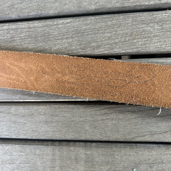 Ed Hardy Tattoo Bling Handmade Leather Belt Size Large READ - Picture 10 of 16